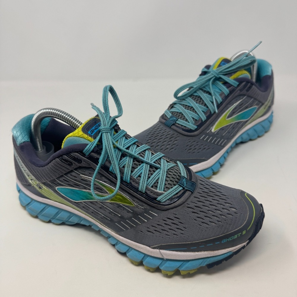 Brooks Ghost 9 Running Shoes Blue and Gray Women's Size 10 B (Medium)
